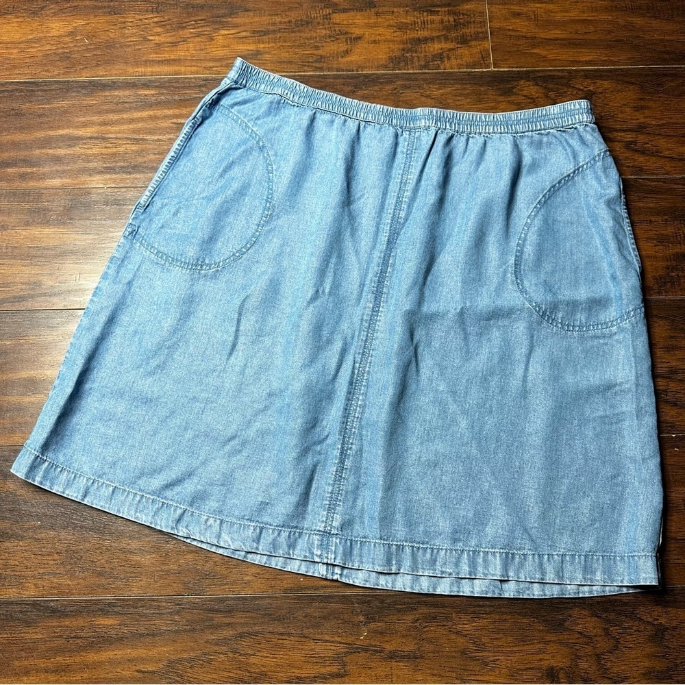 J. Jill Denim Chambray Pocket Pencil Skirt
